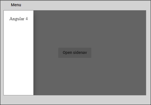 Open Sidenav Side Bar
