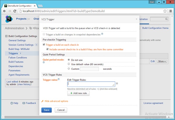 Show Advanced Options