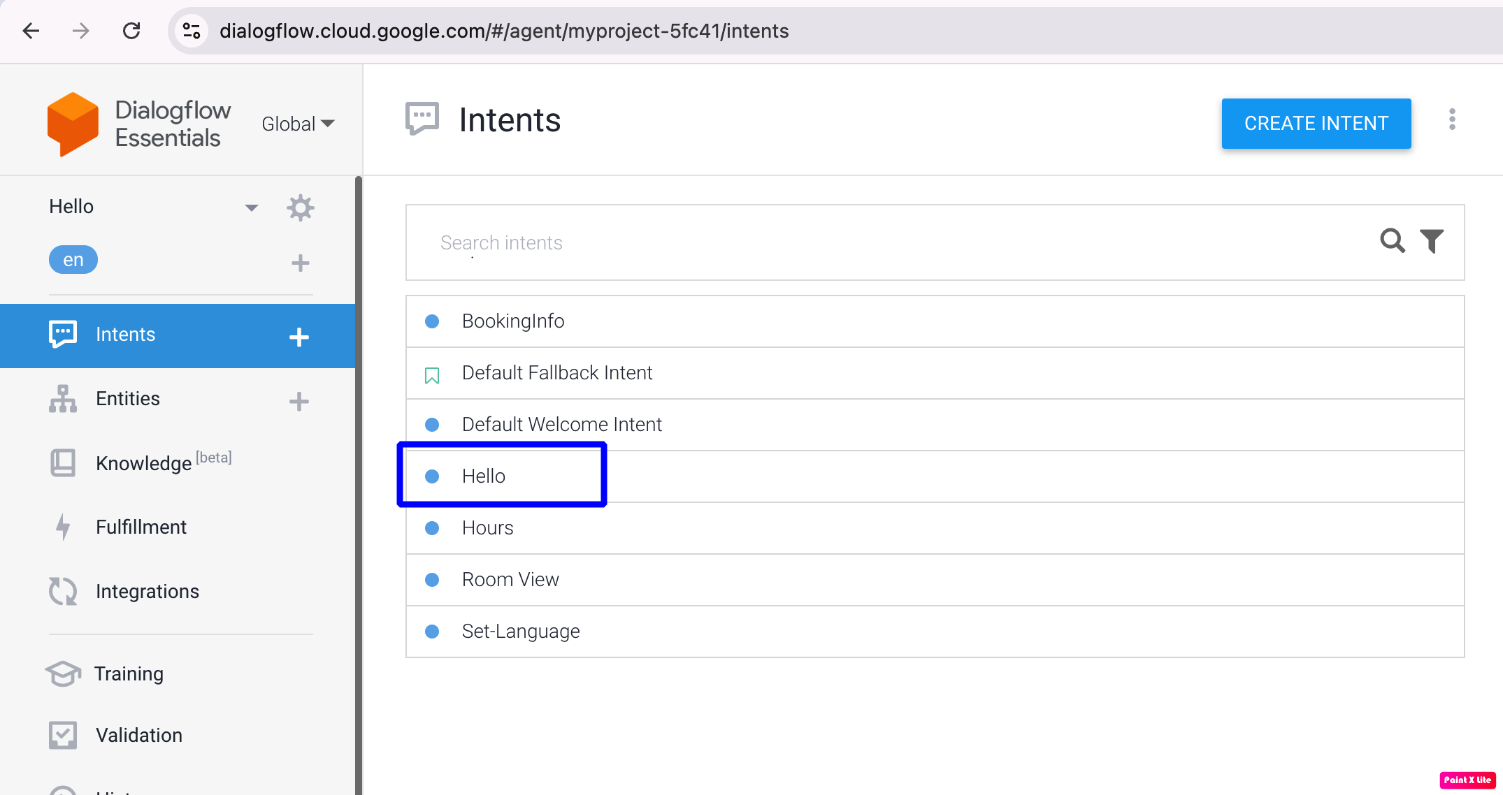 Creating a Custom Intent