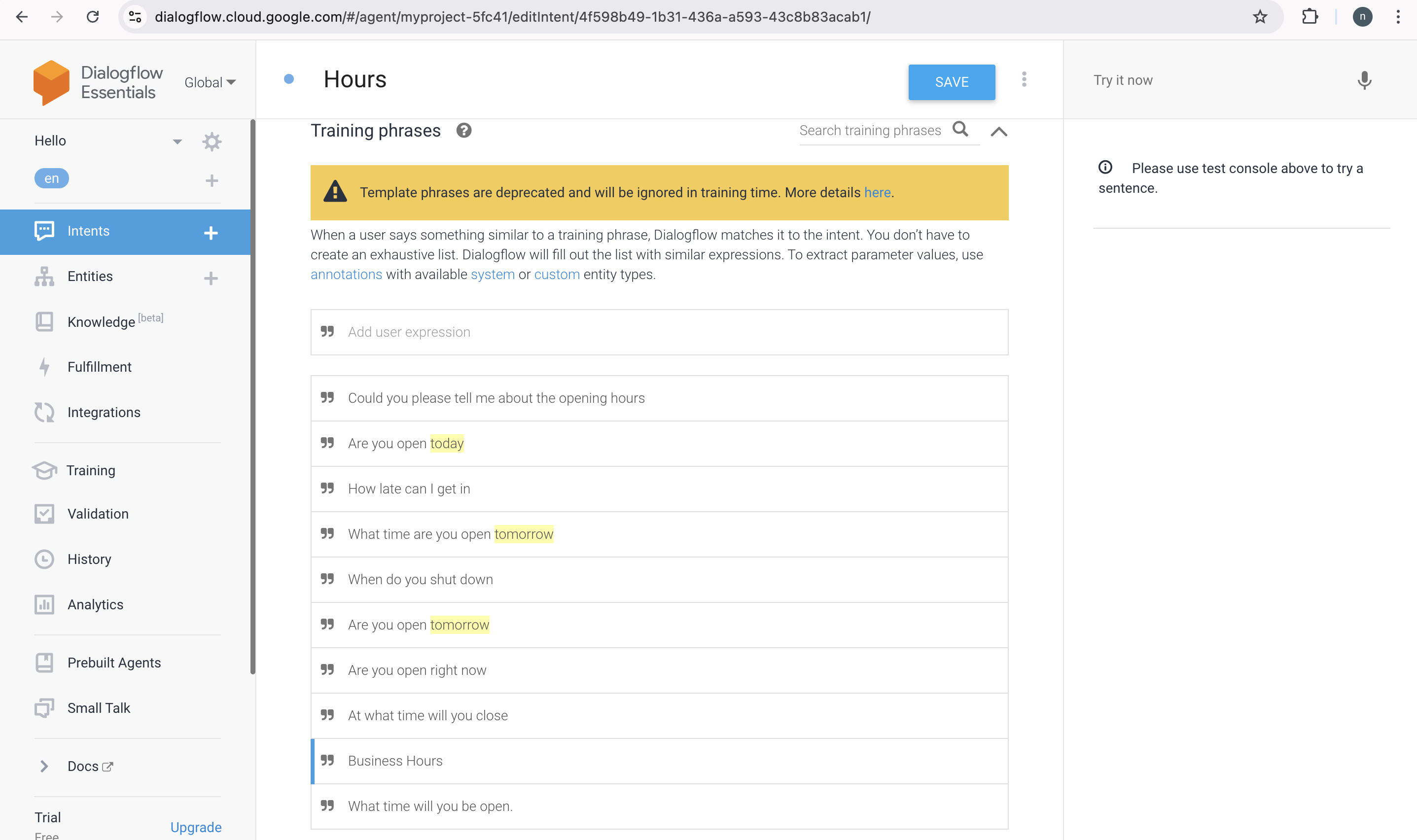 Creating a Custom Intent
