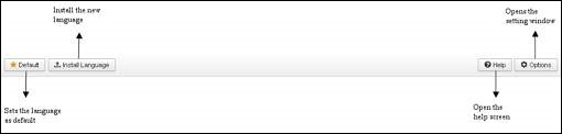 joomla Language Manager Toolbar