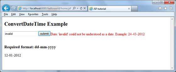JSF f:convertDateTime1