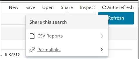 CSV report shown