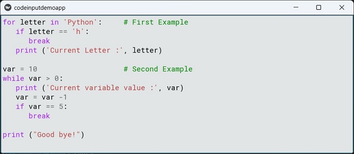 Kivy Code Input