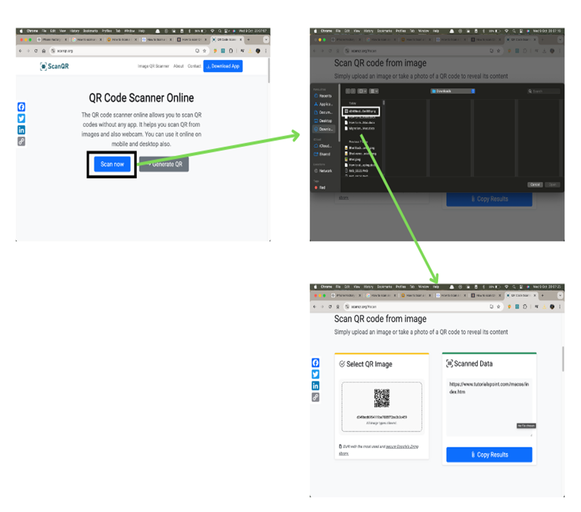 Mac Scan and Read QR Codes