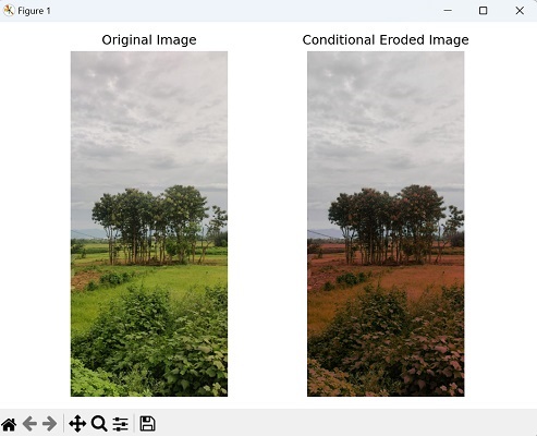 Conditional Eroding Mahotas