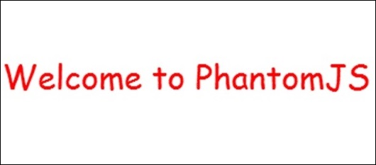 Welcome Phantomjs