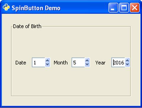 SpinButton Demo