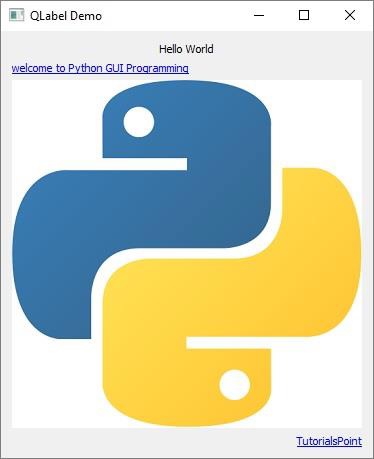 QLabel Widget Output