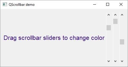 QScrollBar Widget Output