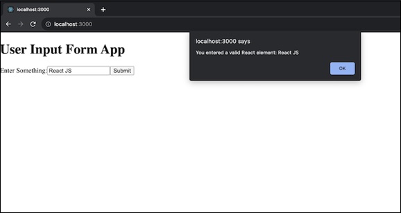 user input form