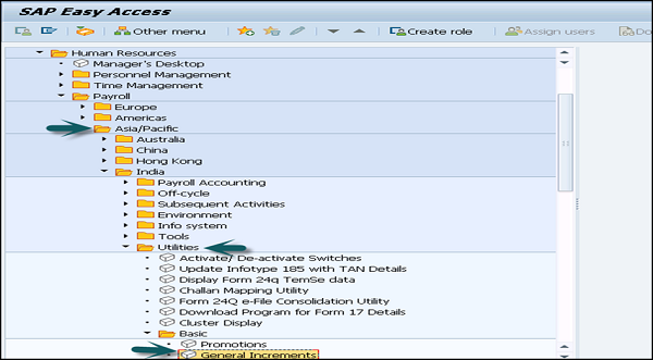 Basic – General Increments Report