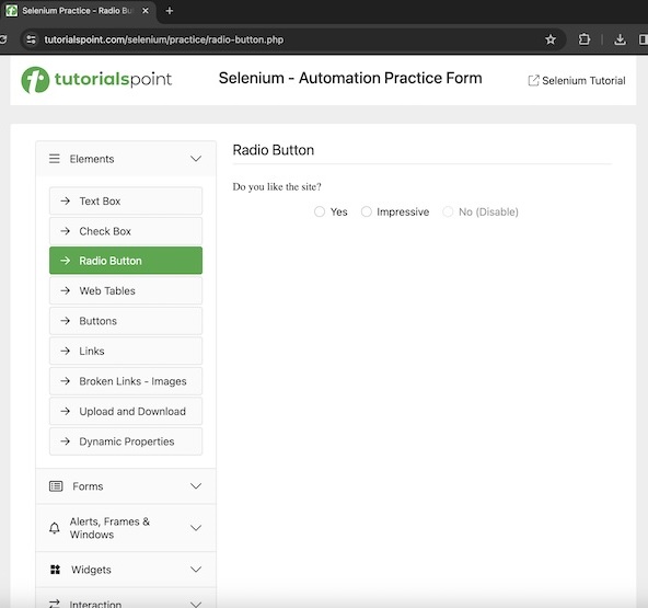 Selenium WebElement 3