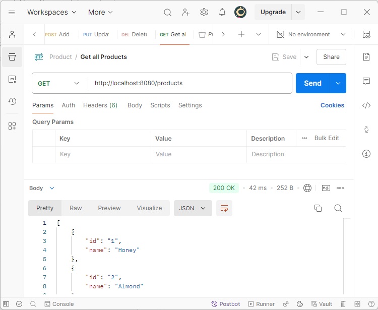 Postman Application GET API URL