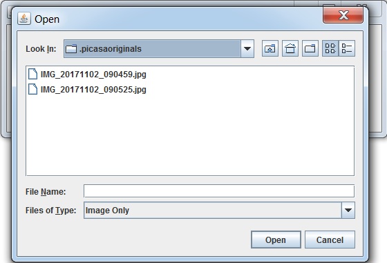 Show Open file dialog for Images only