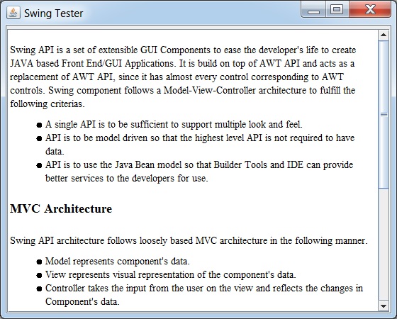 Show HTML using html file