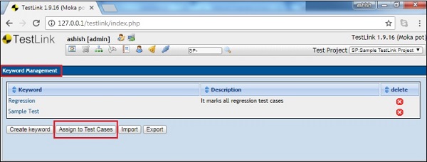 Step2 Assign Keywords