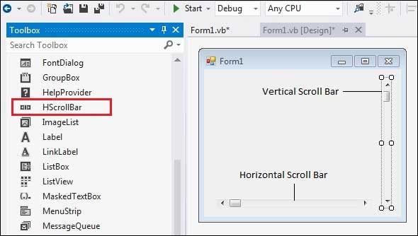 VB.Net ScrollBar Control
