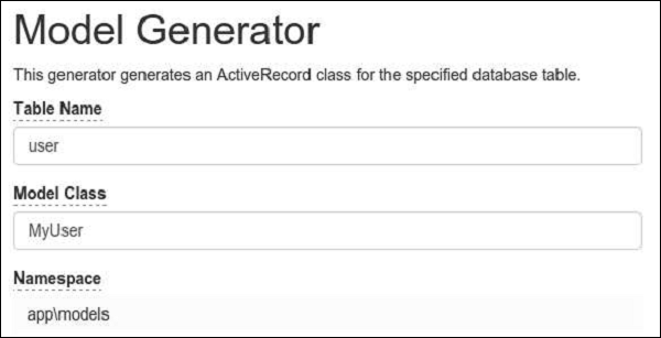 Model Generator
